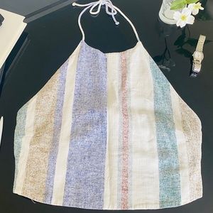 Multicolor Beach Halter Top